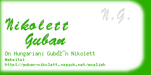 nikolett guban business card